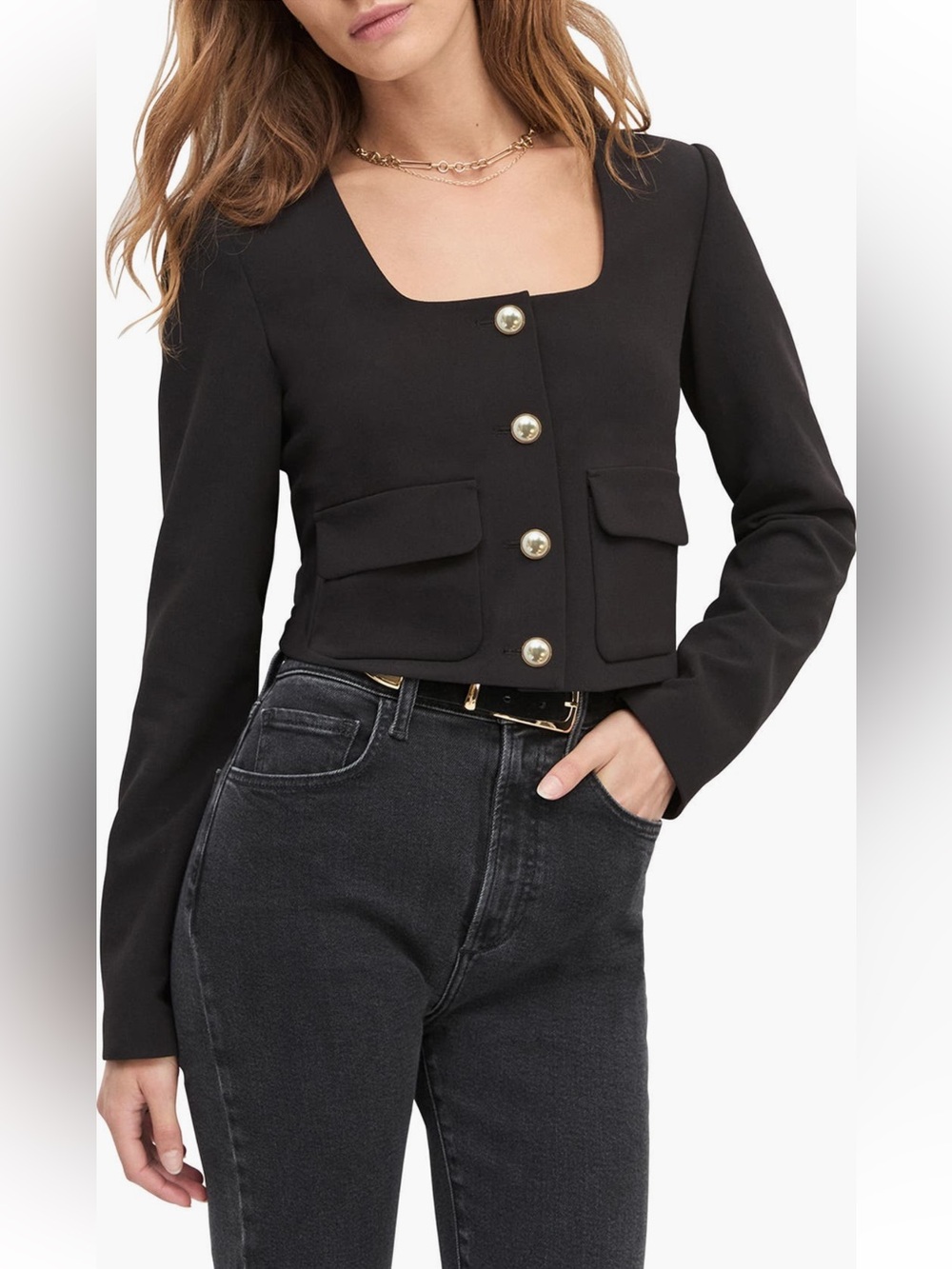 NWT Favorite Daughter The Laura Crop Jacket Sz XL